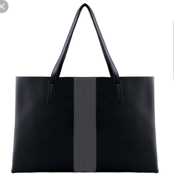 Vince Camuto Handbags - Vince Camuto Luck Tote Black Grey Vegan Leather